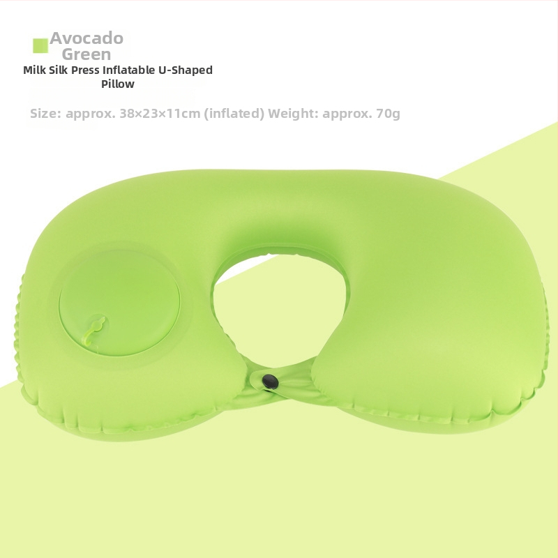 У-образна надуваема възглавница за пътуване, пълнена с въздух, флокинг плат, модерен стил, подходяща за деца и възрастни