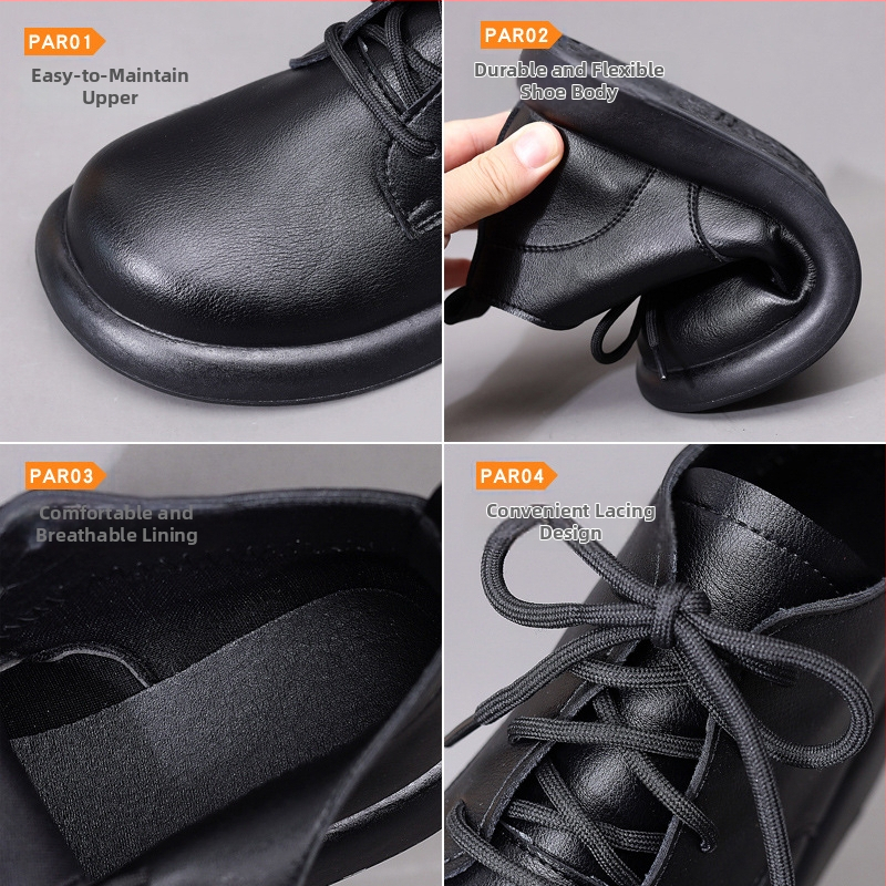 Cizme Martin din piele naturală pentru femei, stil britanic, gambă joasă, vârf rotund, talpă din cauciuc