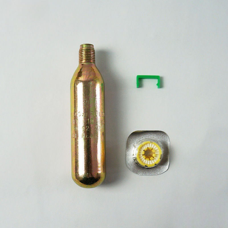 Κυλινδρικό CO2 για φουσκωτό σωσίβιο, 33 g / 24 g, υδροευαίσθητο δισκίο, εξάρτημα σωσίβιου