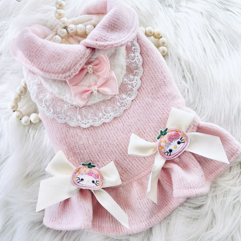 Odjeća za kućne ljubimce: fleece jakna, stil princeze, Pike marka, pamuk, za zimu i jesen