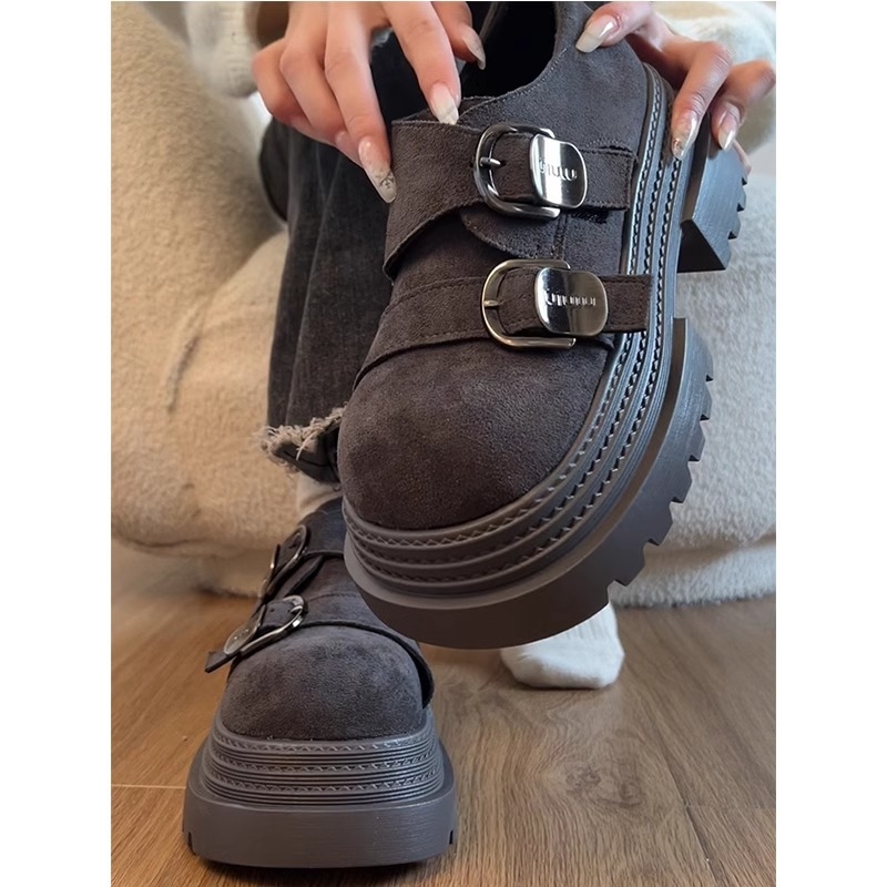 Pantofi Mary Jane vintage, partea superioară PU, vârf rotund, toc mic gros 1-3 cm, talpă din cauciuc, închidere cu șireturi