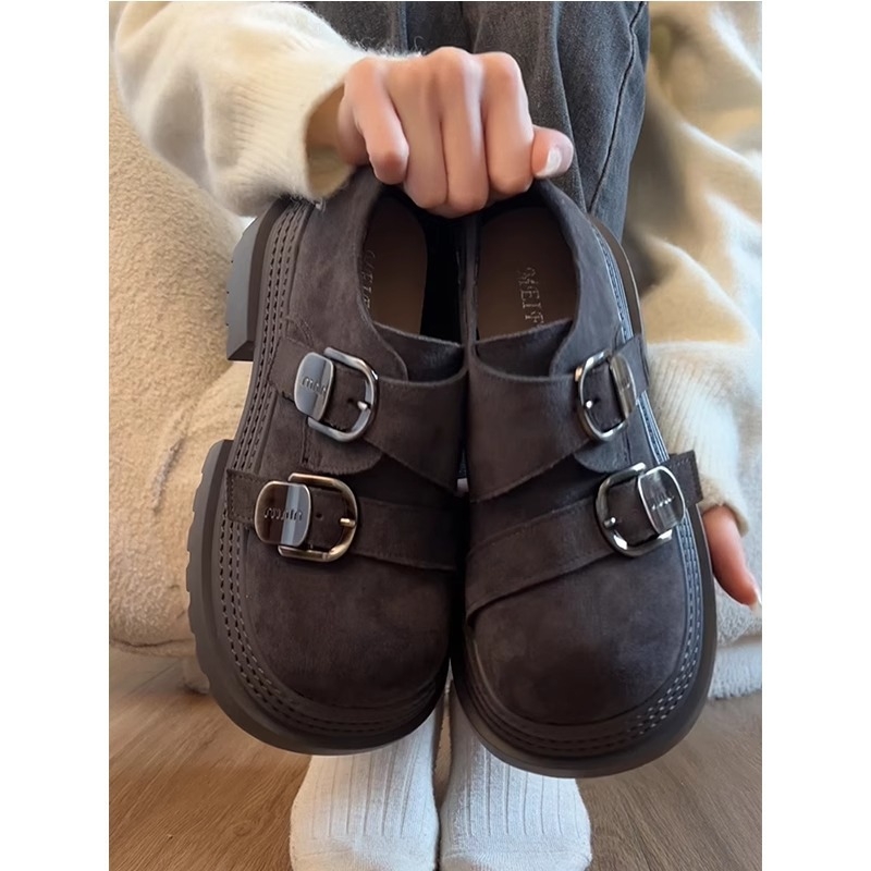 Pantofi Mary Jane vintage, partea superioară PU, vârf rotund, toc mic gros 1-3 cm, talpă din cauciuc, închidere cu șireturi