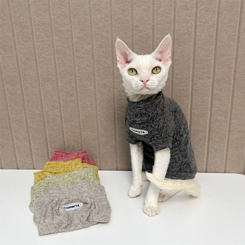Odjeća za mačke: Interstellar Sphynx/Devon Rex — vest od brušenog vunenog materijala, elastičan i topao, srednje visok ovratnik; materijal Silk Flower; stil univerzalan