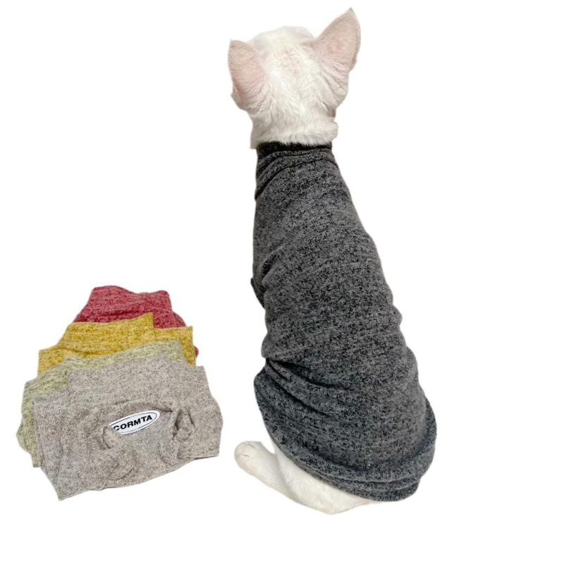 Odjeća za mačke: Interstellar Sphynx/Devon Rex — vest od brušenog vunenog materijala, elastičan i topao, srednje visok ovratnik; materijal Silk Flower; stil univerzalan