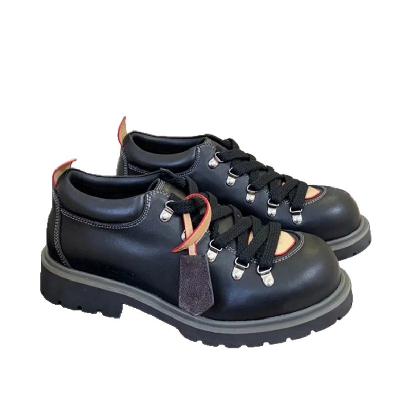 Pantofi unisex din piele de vițel, stil japonez, șireturi, talpă Goodyear