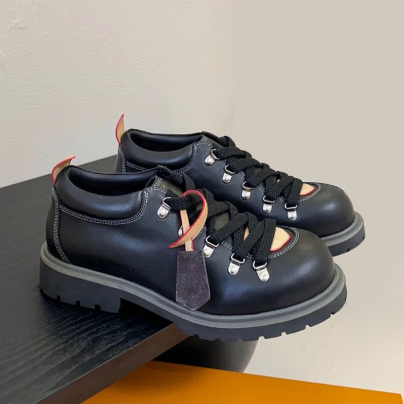 Pantofi unisex din piele de vițel, stil japonez, șireturi, talpă Goodyear