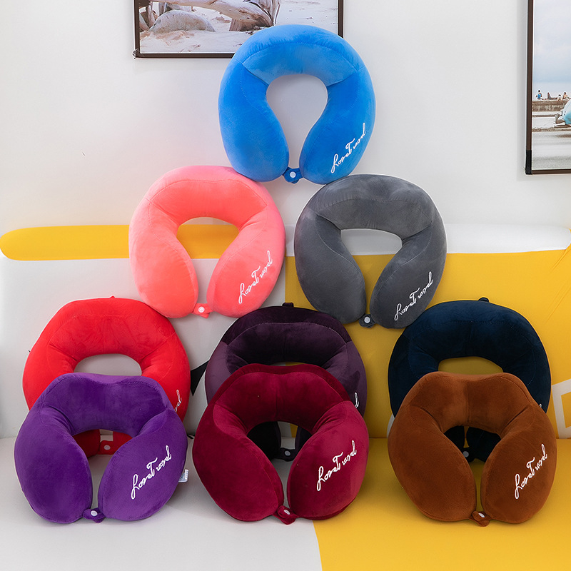 У-образна възглавница за шията, пълнена PP памук, минималистичен стил, за възрастни, преносима за офис, дом и пътуване