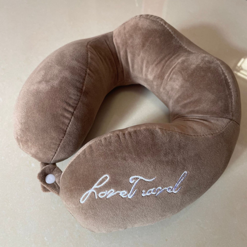 У-образна възглавница за шията, пълнена PP памук, минималистичен стил, за възрастни, преносима за офис, дом и пътуване