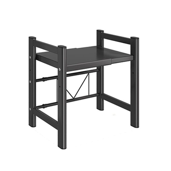 Stojan na mikrovlnnú rúru a rižový varný hrniec, viacposchodový, výsuvný, z karbónovej ocele, moderný minimalistický štýl