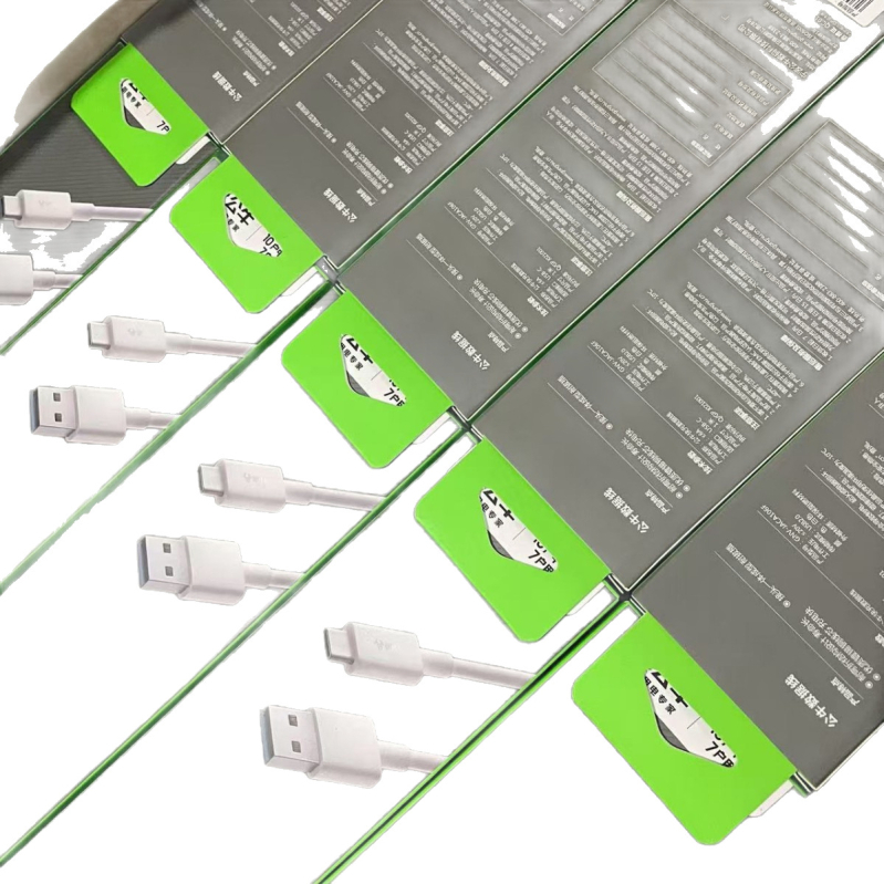 USB-C кабел за бързо зареждане и пренос на данни, 120W, Type-C интерфейс, единичен конектор, PVC корпус