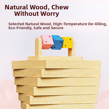 Accesorii pentru hamsteri: set dentiție din lemn cu casă de adăpost, Carno, origine Suqian, Jiangsu