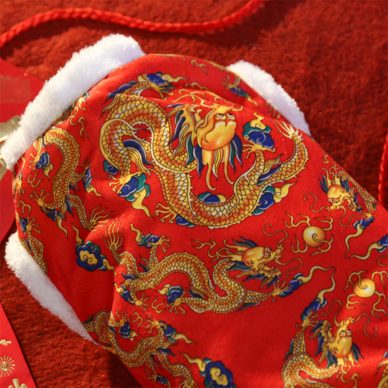 Pasji prsluk – jesen/zima kineskog Tang stila, debela zimna podstava, poliester