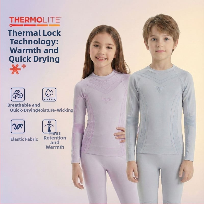 KAIVEXA Dječji Set za skijanje s brzim sušenjem - Unisex, Najlonski Bazni Sloj, Zimska upotreba