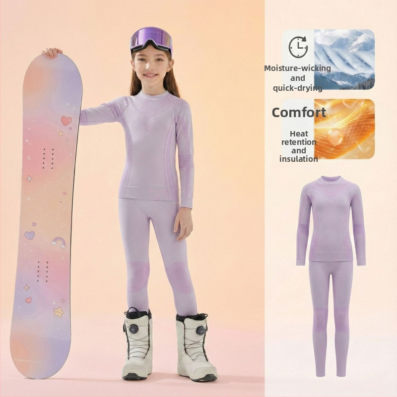 KAIVEXA Dječji Set za skijanje s brzim sušenjem - Unisex, Najlonski Bazni Sloj, Zimska upotreba