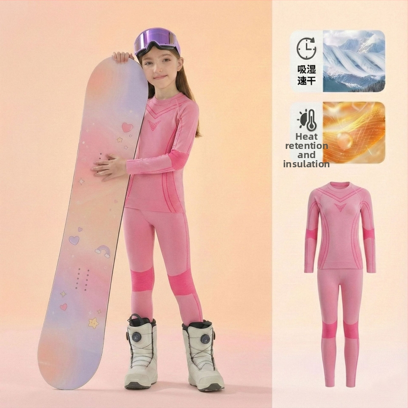 KAIVEXA Dječji Set za skijanje s brzim sušenjem - Unisex, Najlonski Bazni Sloj, Zimska upotreba