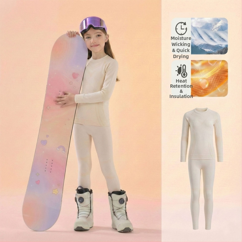 KAIVEXA Dječji Set za skijanje s brzim sušenjem - Unisex, Najlonski Bazni Sloj, Zimska upotreba