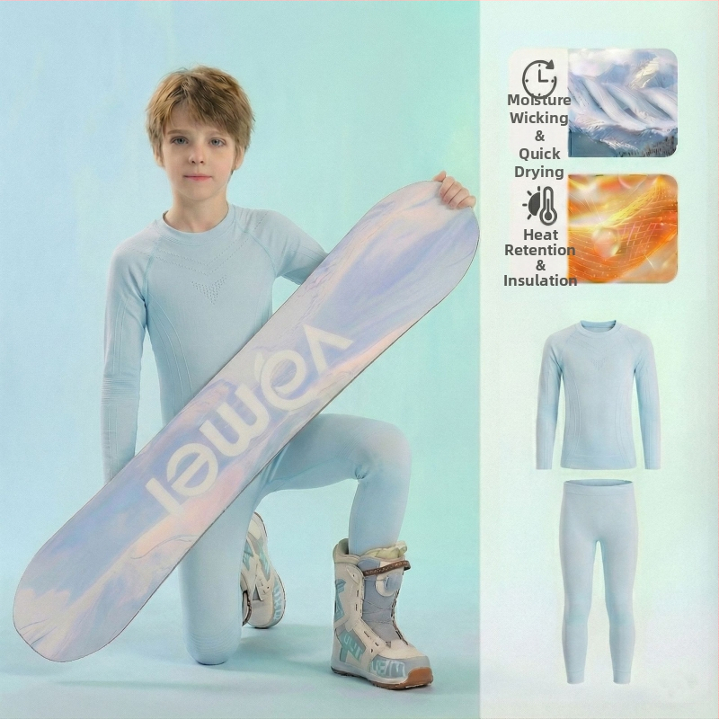 KAIVEXA Dječji Set za skijanje s brzim sušenjem - Unisex, Najlonski Bazni Sloj, Zimska upotreba