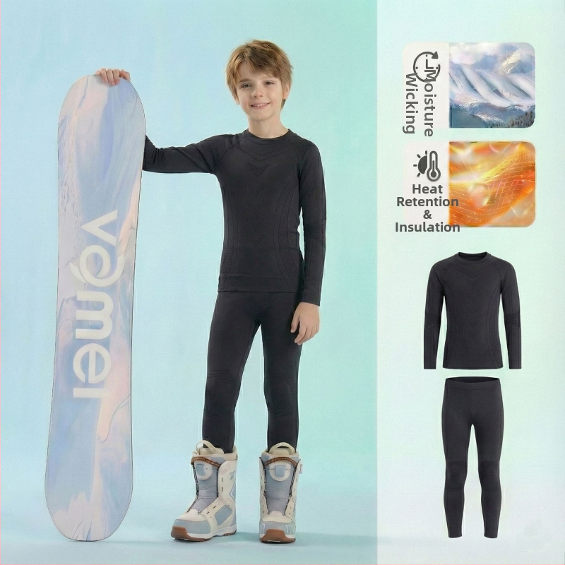 KAIVEXA Dječji Set za skijanje s brzim sušenjem - Unisex, Najlonski Bazni Sloj, Zimska upotreba