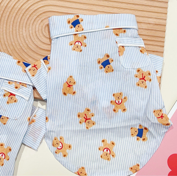 Majica za kućne ljubimce s karikaturalnim medvjedićem, pamuk, proljeće-ljeto
