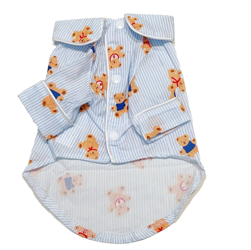 Majica za kućne ljubimce s karikaturalnim medvjedićem, pamuk, proljeće-ljeto