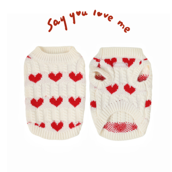 Pulover za Valentinovo za pse i mačke, pamuk, stil princeze, odjeća za kućne ljubimce