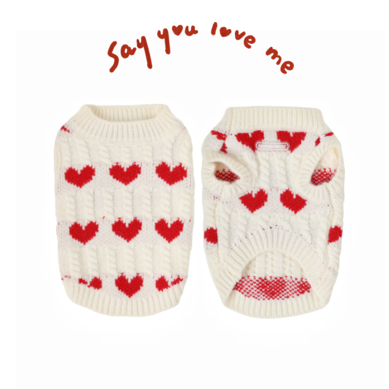 Pulover za Valentinovo za pse i mačke, pamuk, stil princeze, odjeća za kućne ljubimce