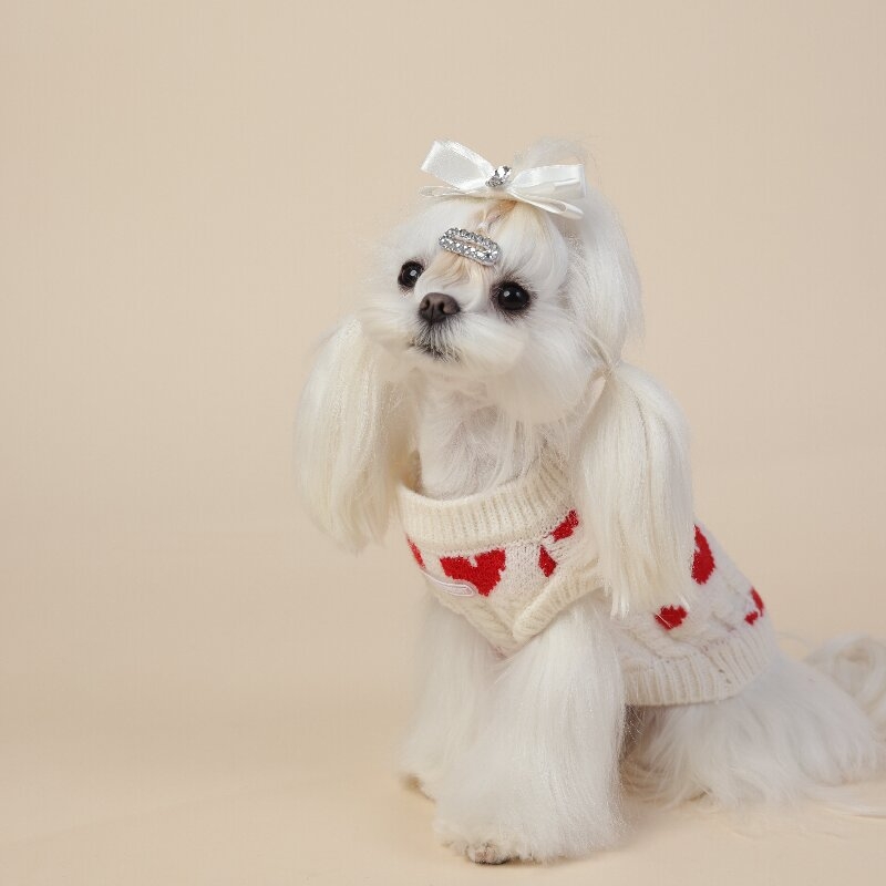 Pulover za Valentinovo za pse i mačke, pamuk, stil princeze, odjeća za kućne ljubimce