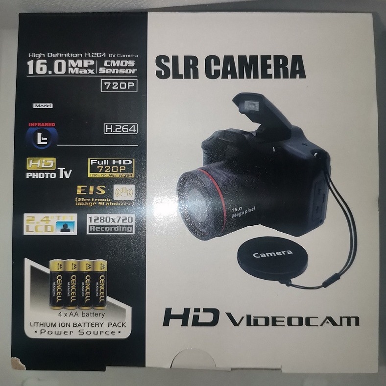 Παιδική ψηφιακή φωτογραφική μηχανή με μικρό τηλεφακό, 1600 ενεργά εικονοστοιχεία, υποστήριξη SD κάρτας, χωρίς εσωτερική μνήμη