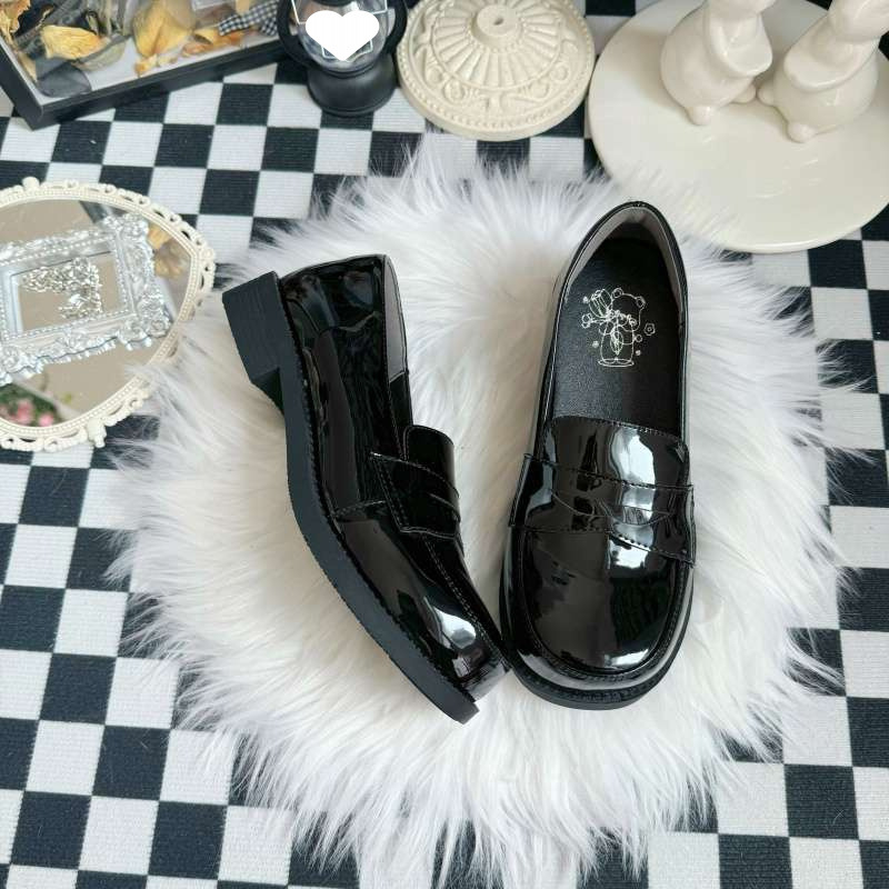 Mary Jane cipele, japanskog stila, unisex (okrugli vrh, srednje visoka gornja od mikrovlakna, PVC potplat, peta >8 cm)
