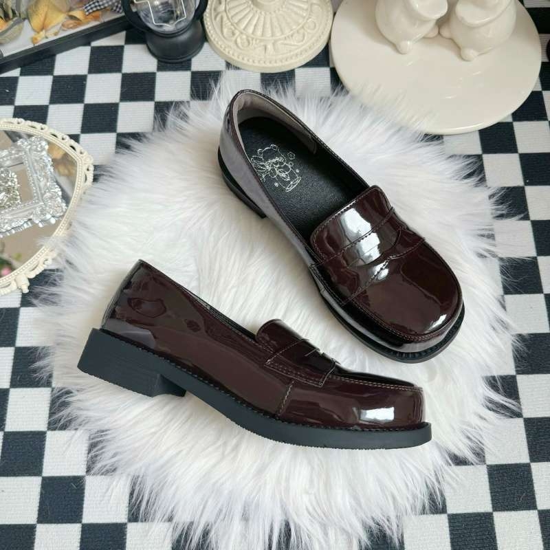 Mary Jane cipele, japanskog stila, unisex (okrugli vrh, srednje visoka gornja od mikrovlakna, PVC potplat, peta >8 cm)