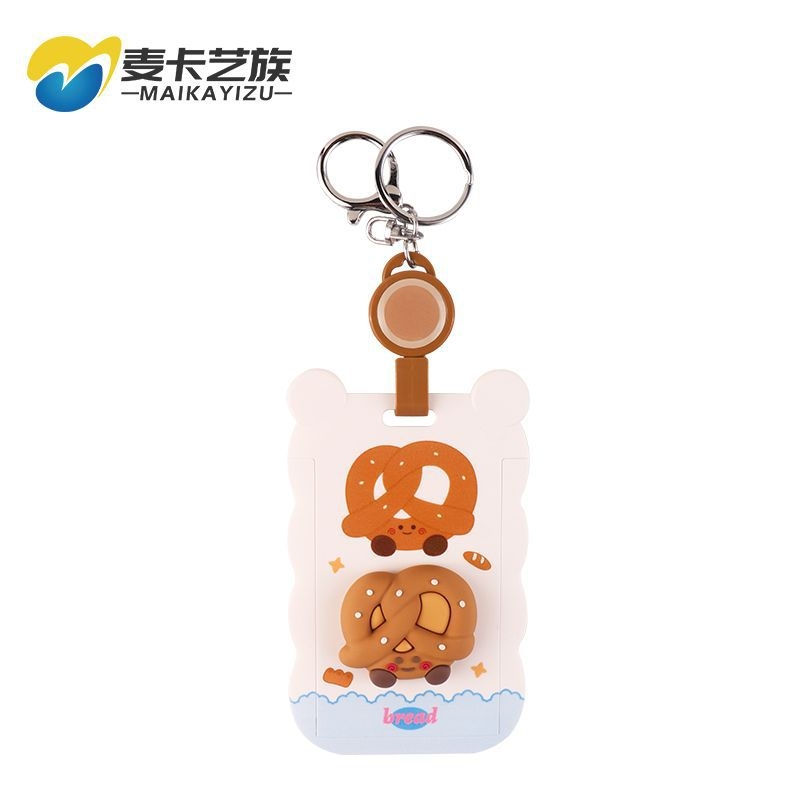 Θήκη καρτών με επεκτεινόμενο λουρί (badge reel), Cartoon στυλ, ABS υλικό, κατάλληλη για φοιτητικές Campus κάρτες και επαγγελματικά διαπιστευτήρια