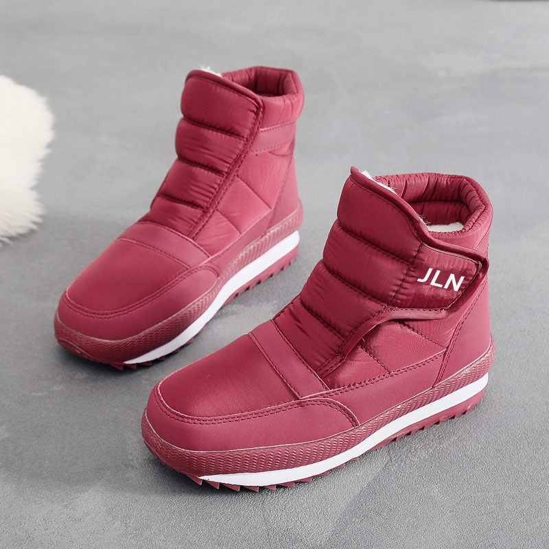 Ghete de zăpadă pentru bărbați și femei, căptușite cu fleece și bumbac, antiderapante, rezistente la uzură, de exterior, înălime medie