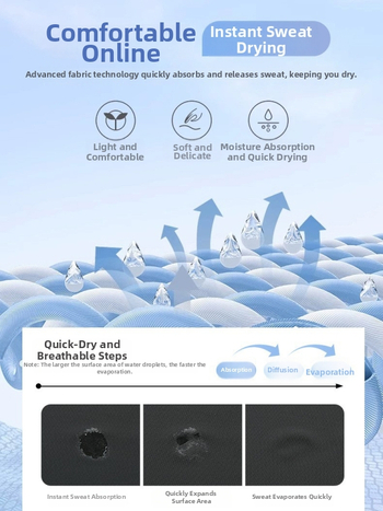 NIUDI kratki rukav, brzo sušeći T-shirt, prozračna mrežasta prugasta tkanina, materijal od mješavine sintetičkih vlakana, unisex za odrasle