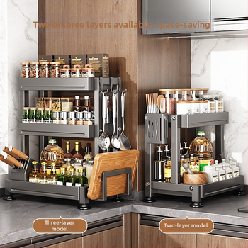 Višenamjenski metalni kuhinjski stalak za nože, štapiće i začine