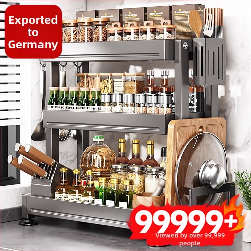 Višenamjenski metalni kuhinjski stalak za nože, štapiće i začine