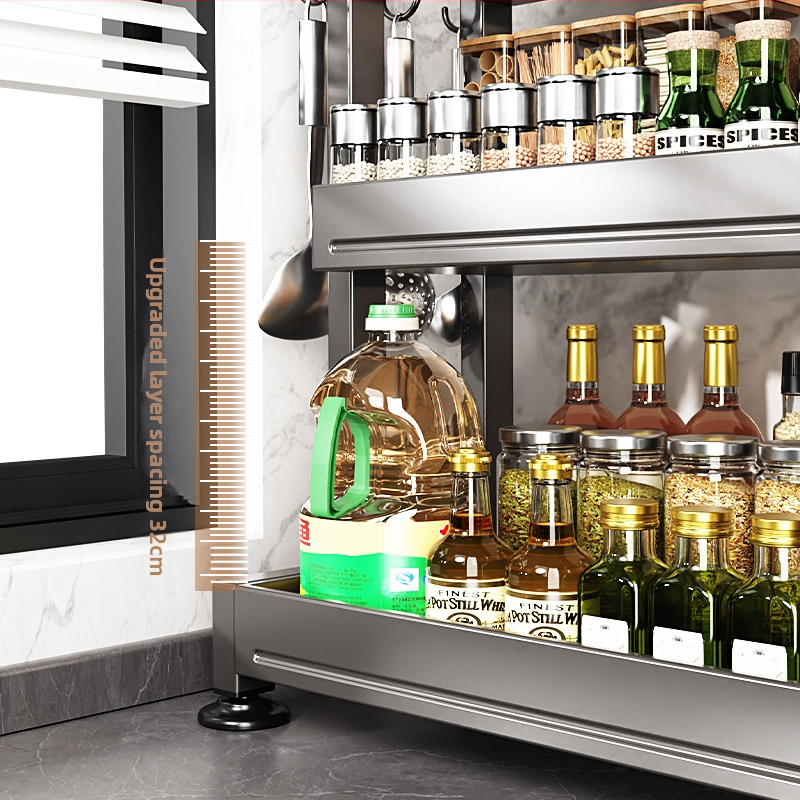 Višenamjenski metalni kuhinjski stalak za nože, štapiće i začine