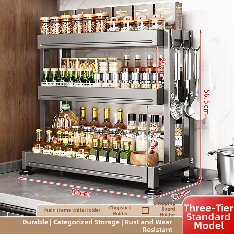 Višenamjenski metalni kuhinjski stalak za nože, štapiće i začine