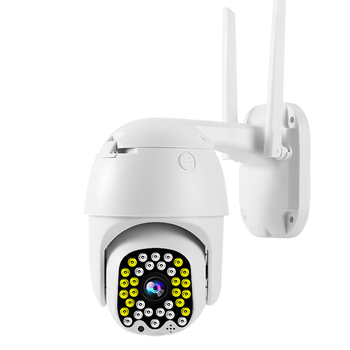 Kültéri megfigyelő kamera otthoni használatra, 8MP/4K felbontás, -20°C–60°C üzemmérséklet, 220V tápegység, ABS+PC ház, beltéri és kültéri használatra.