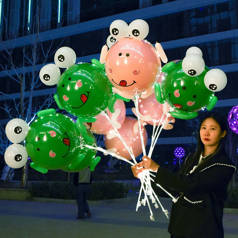 Žabasti balon od aluminijske folije, balon-igrač, bez logotipa, pogodan za Dan zaljubljenih, Dan djece i ulicni štand