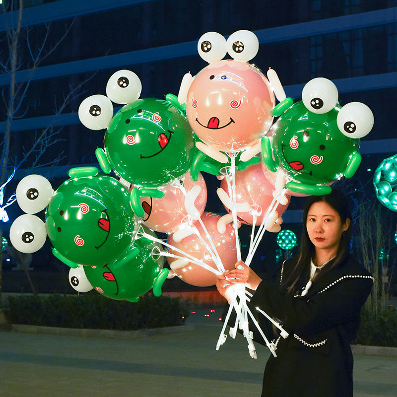 Žabasti balon od aluminijske folije, balon-igrač, bez logotipa, pogodan za Dan zaljubljenih, Dan djece i ulicni štand