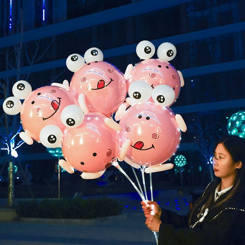 Žabasti balon od aluminijske folije, balon-igrač, bez logotipa, pogodan za Dan zaljubljenih, Dan djece i ulicni štand