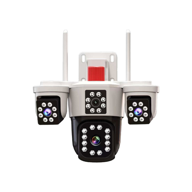 Kültéri háromlencsés IP-kamera WiFi-vel, 1440p felbontás, 3,6 mm objektív, IR éjjellátás 8–15 m, riasztás humanoid követésre