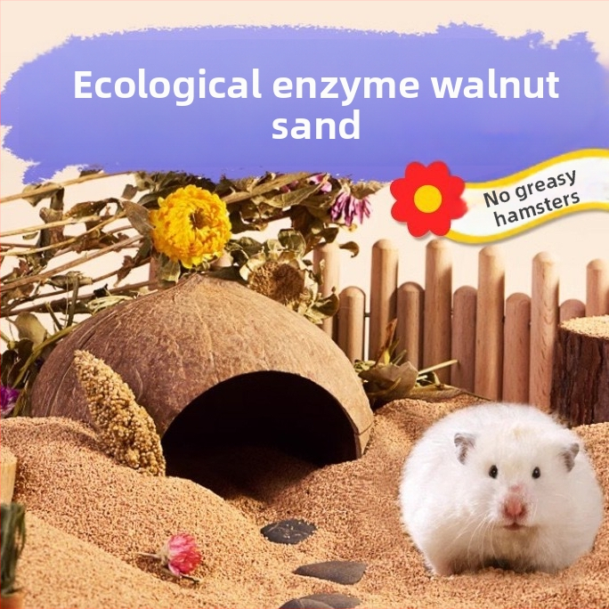 Dezodorantný podklad pre škrečky s orieškovým pieskom a pilinami z papiera a bavlny – Golden Bear