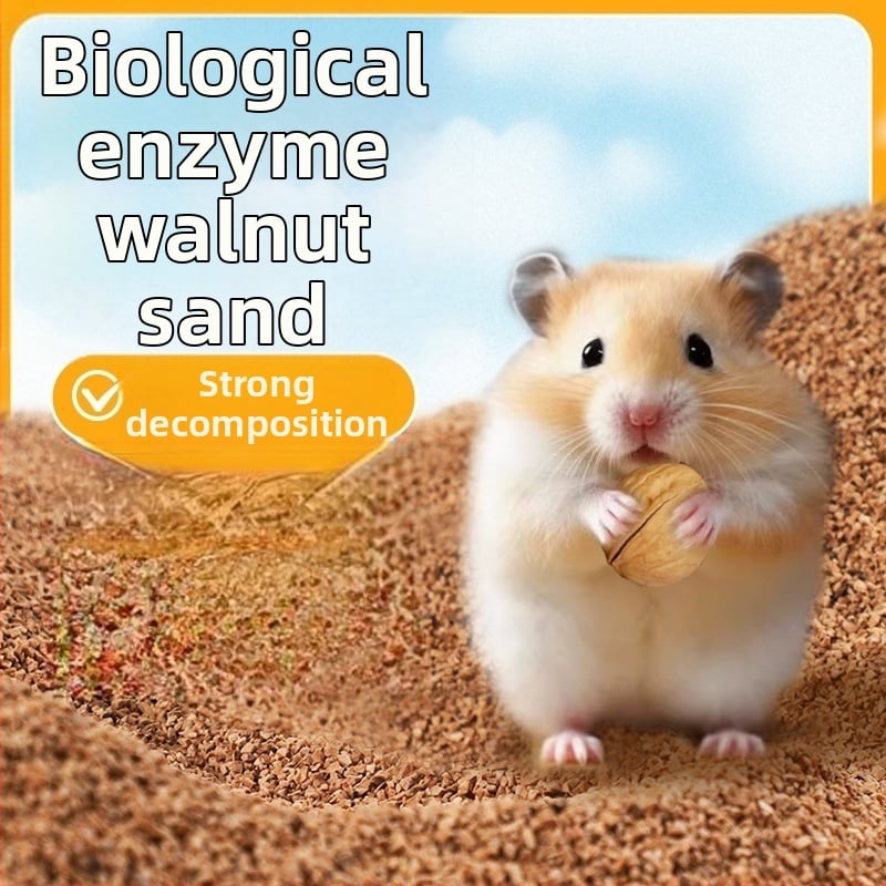 Dezodorantný podklad pre škrečky s orieškovým pieskom a pilinami z papiera a bavlny – Golden Bear