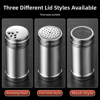 Recipient din oțel inoxidabil pentru condimente de grătar, cu imprimare a logo-ului și personalizare — design modern minimalist