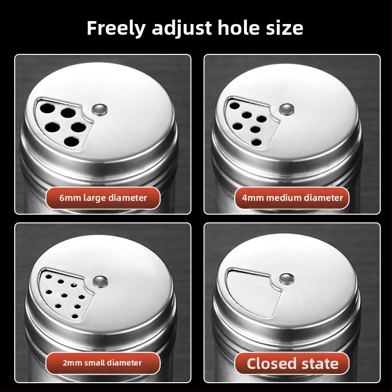 Recipient din oțel inoxidabil pentru condimente de grătar, cu imprimare a logo-ului și personalizare — design modern minimalist