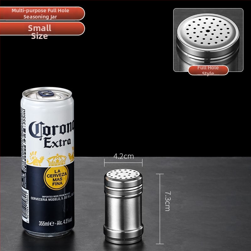 Recipient din oțel inoxidabil pentru condimente de grătar, cu imprimare a logo-ului și personalizare — design modern minimalist