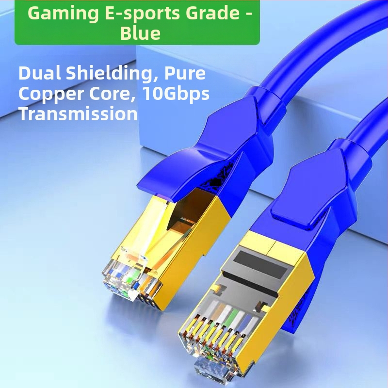 Καλώδιο δικτύου 10G από καθαρό χαλκό, Cat 6E γιγαμπίτ, με κρυστάλλινο συνδετήρα RJ-45, χωρίς ανάγκη για ρούτερ, οικιακό ευρυζωνικό
