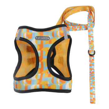 EVERKING Macska mellény-stílusú hám és póráz készlet, anti-evadás, anti-tekergés; Anyag: háló + twill szalag