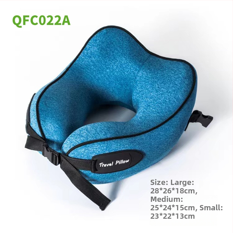 У-образена възглавничка за шия за възрастни, пълнеж от паметна пяна, ядро от чист памук, сертифицирана по EU ROHS